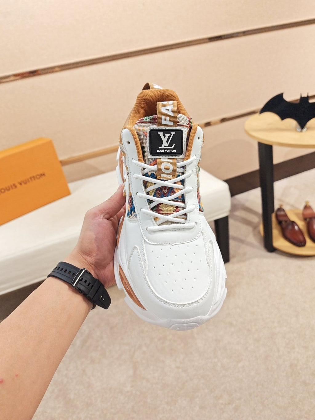 Louis Vuitton Paneled Chunky Sole Sneakers — model
