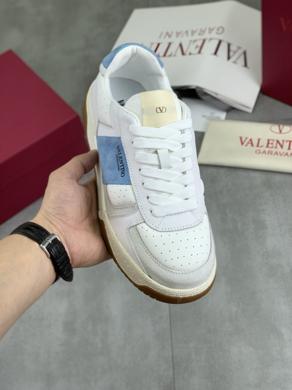Valentino Color-Block Low-Top Sneakers — model
