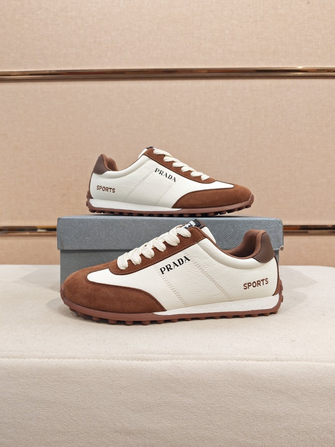 Prada Paneled Low-Top Sneakers — side