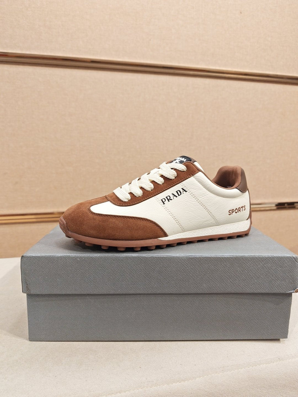 Prada Paneled Low-Top Sneakers — front