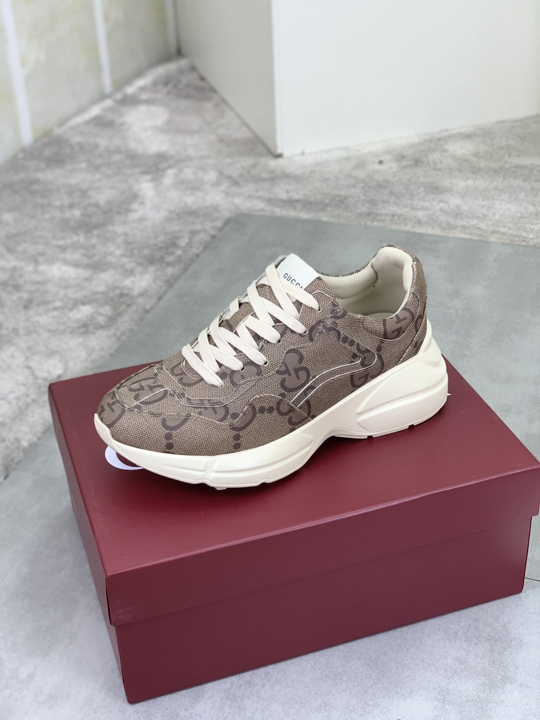 Gucci Patterned Chunky Sneakers — side