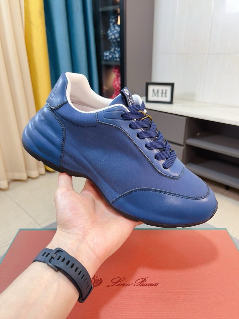Loro Piana Sculpted-Sole Lace-Up Shoes — front