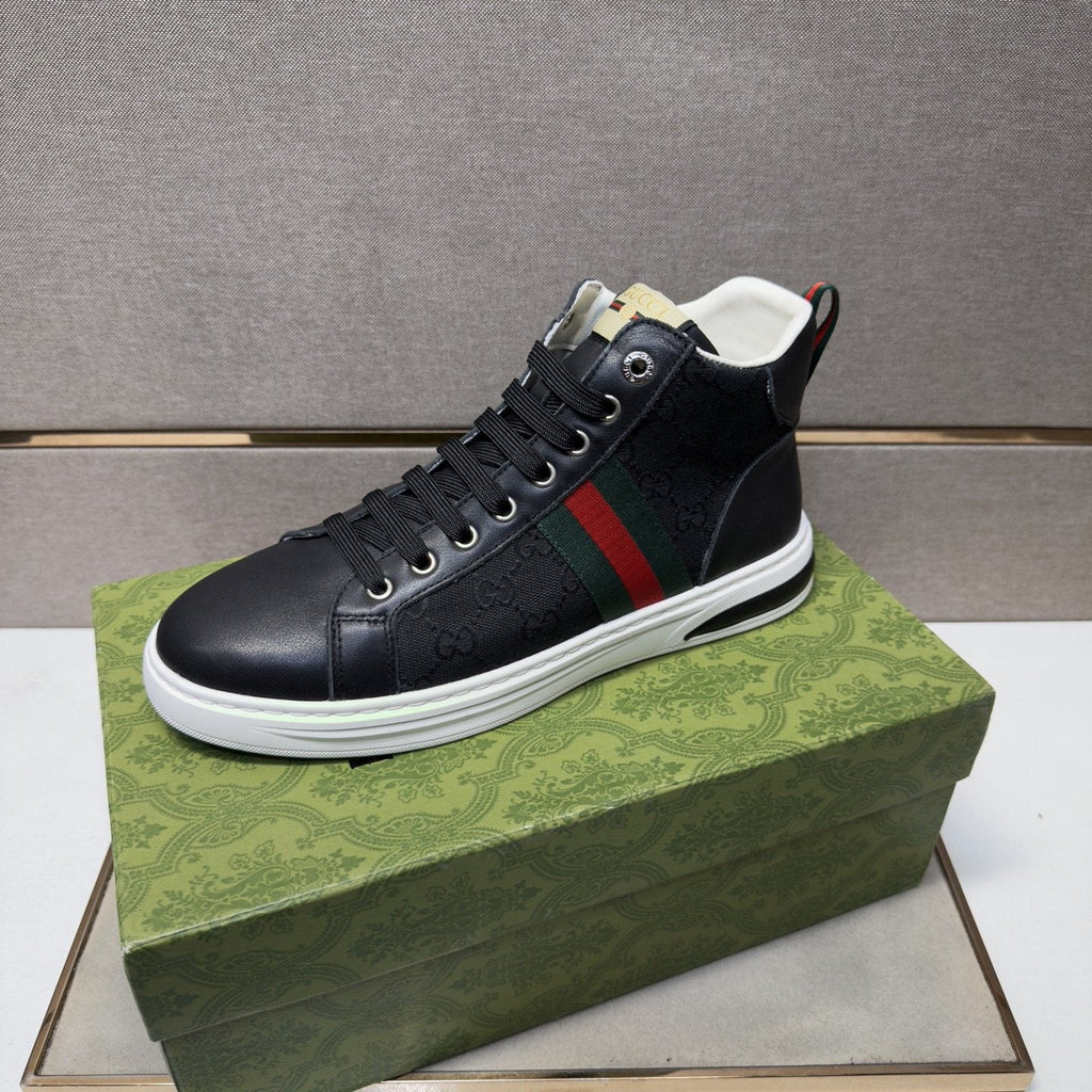 Gucci Men's Striped High-Top Sneakers — front