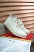 Rick Owens Geometric Seam Platform Low-Top Sneakers — front