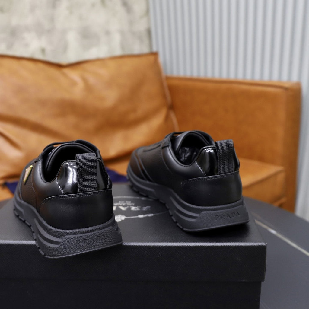 Prada Leather Lace-Up Sneakers — back