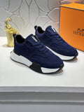 Hermès Men's Paneled Lace-Up Sneakers — front