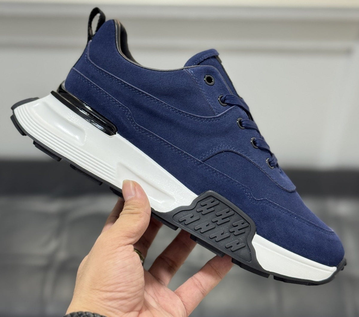 Hermès Men's Paneled Lace-Up Sneakers — hero