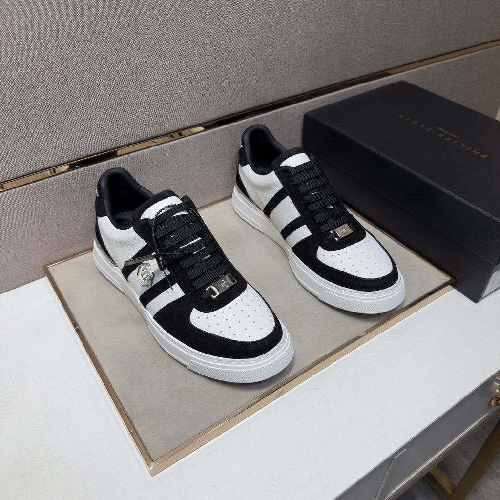 Philipp Plein Men's Paneled Low-Top Sneakers — front