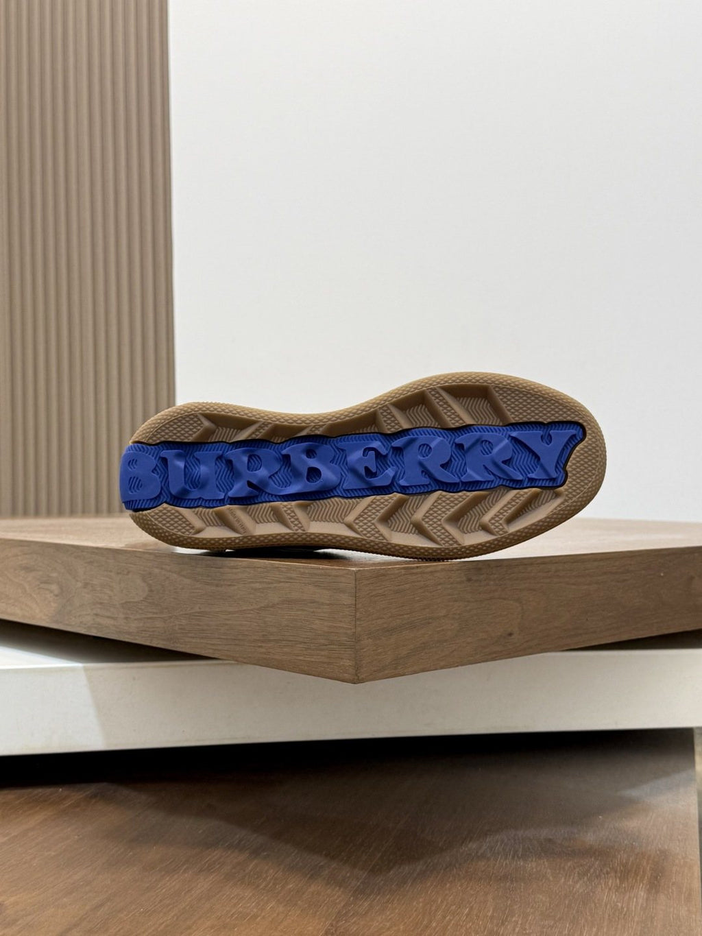 Burberry Check-Panel Low-Top Sneakers — detail