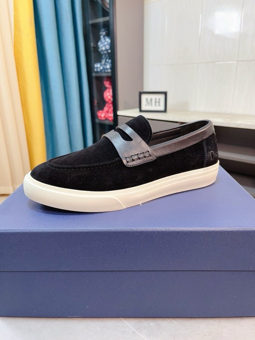 Dior Strap Loafers with Contrast Soles — front