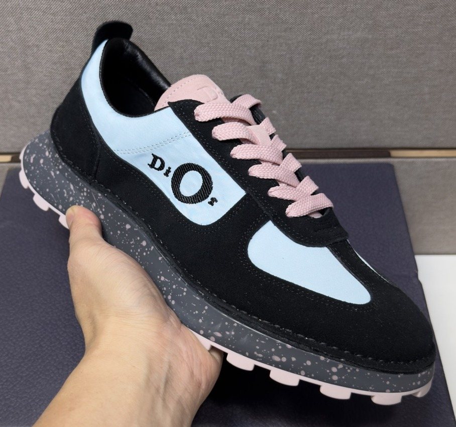 Dior Men's Paneled Lace-Up Sneakers — front
