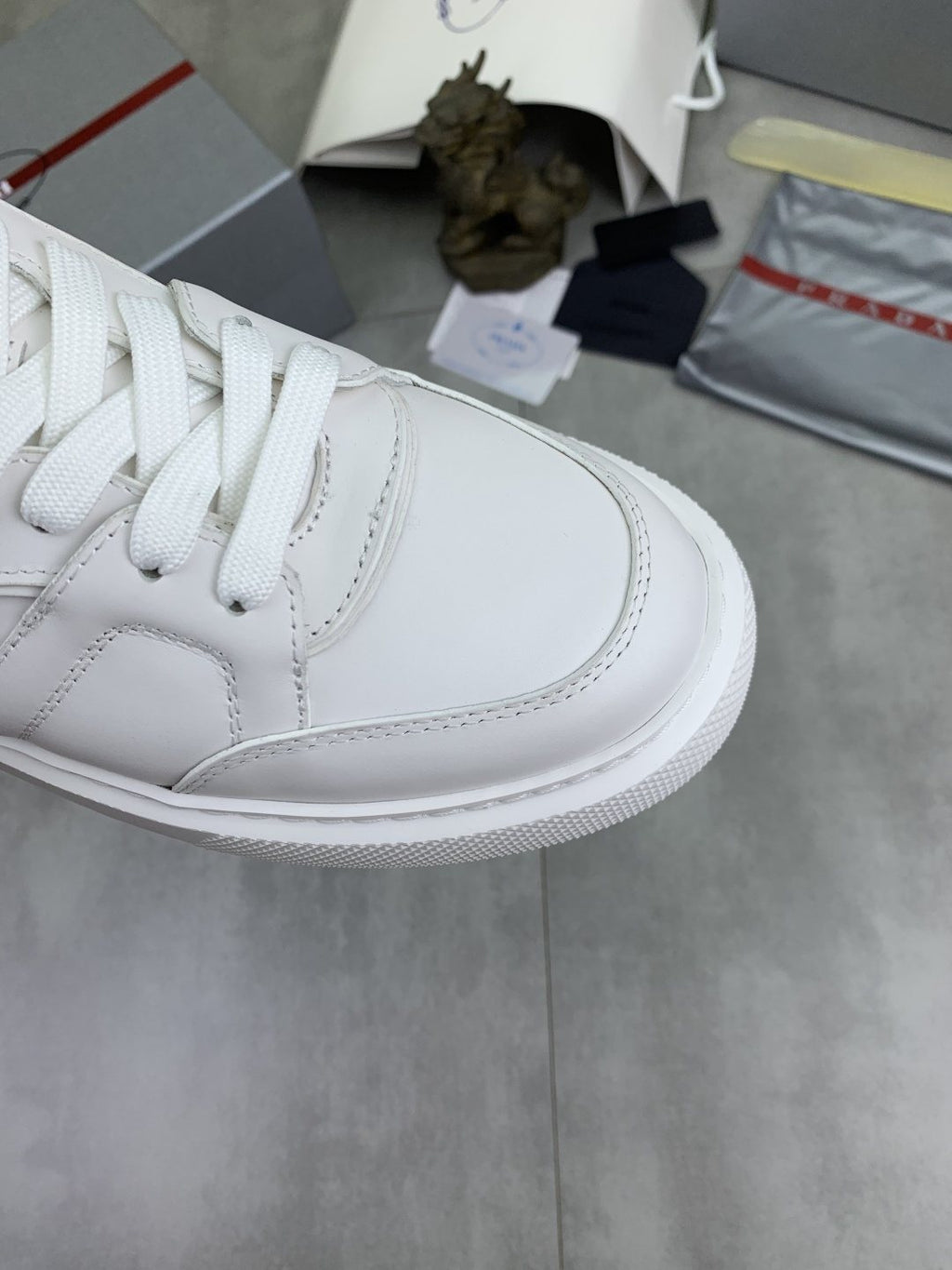 Prada Paneled Low-Top Sneakers — detail