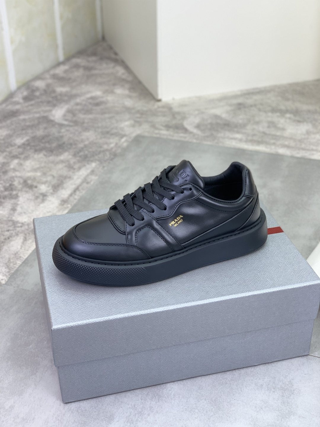 Prada Paneled Low-Top Sneakers — side