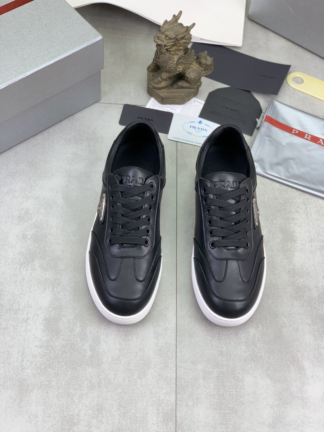 Prada Paneled Low-Top Sneakers — front