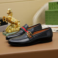 Gucci Striped-Strap Apron-Toe Loafers — hero