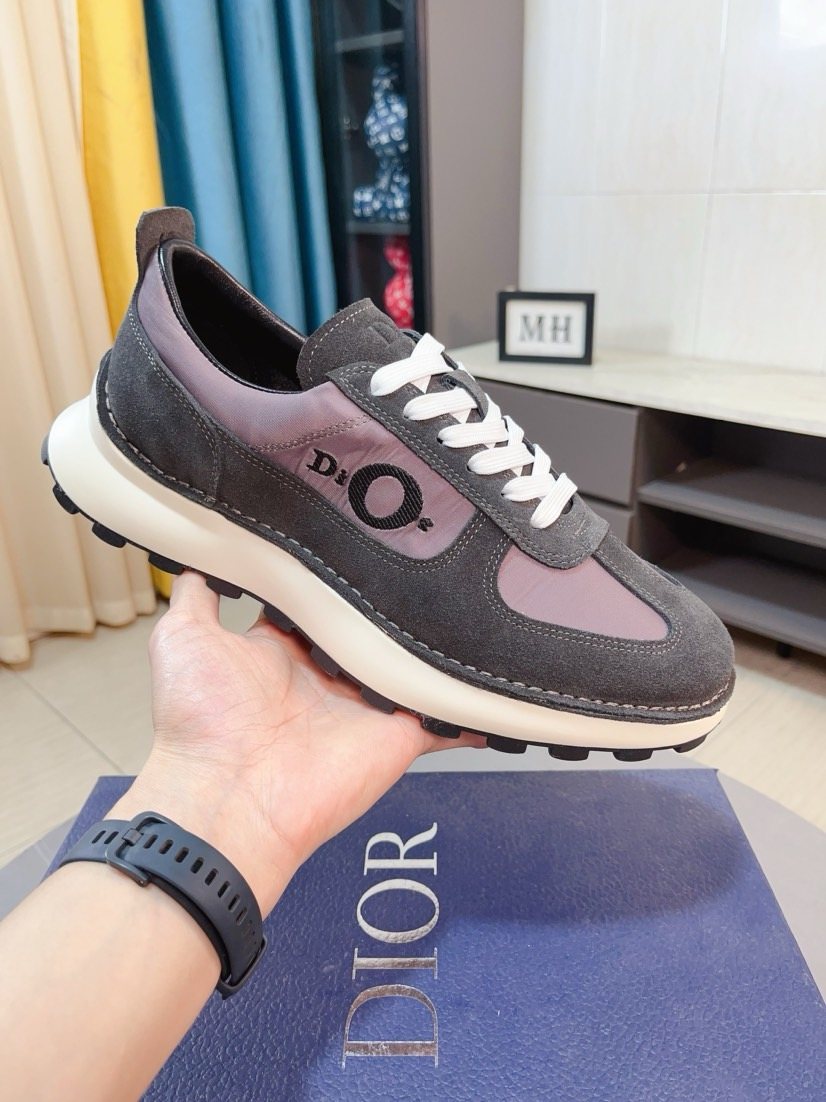 Dior Paneled Lug-Sole Sneakers — model