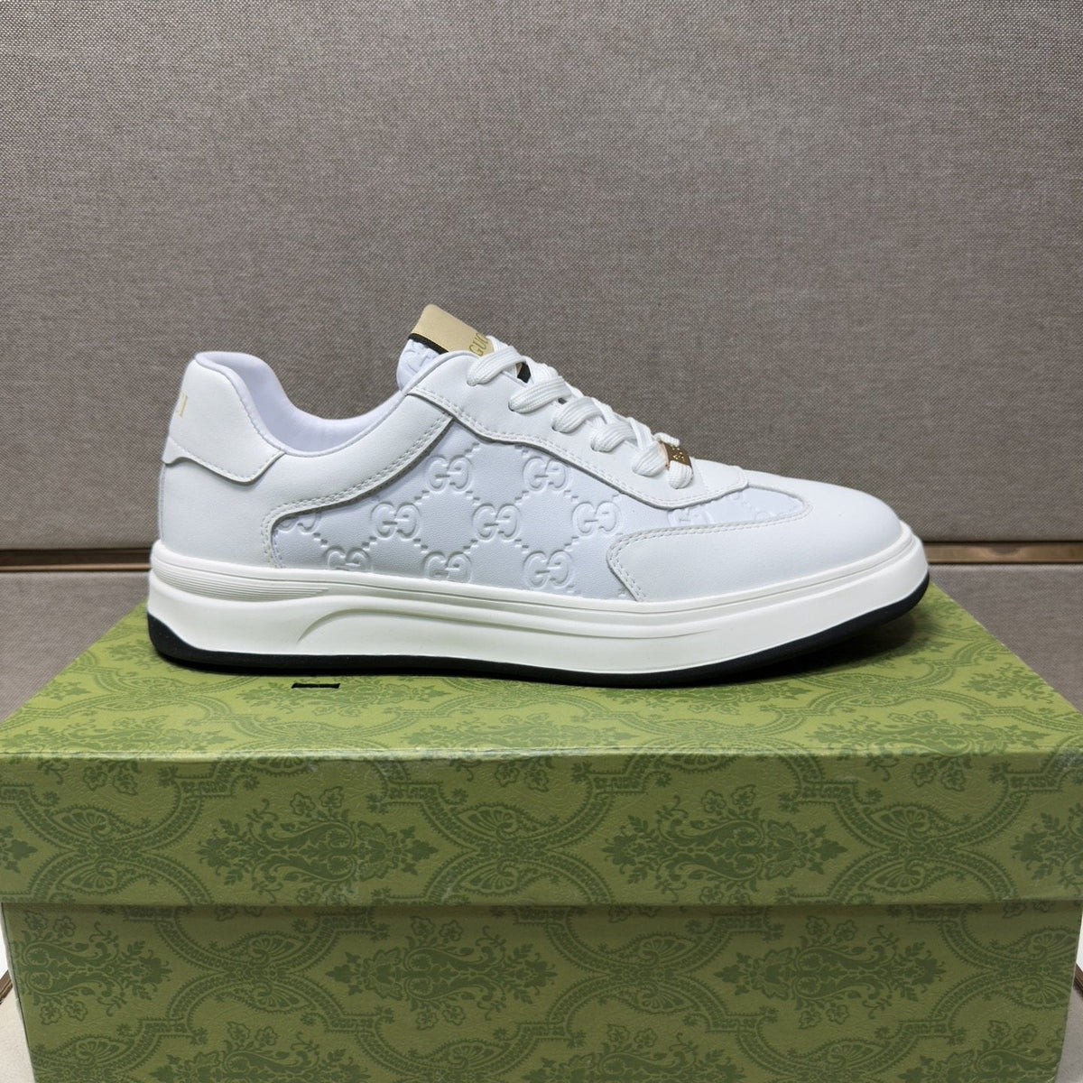 Gucci Men's Embossed Low-Top Sneakers — side