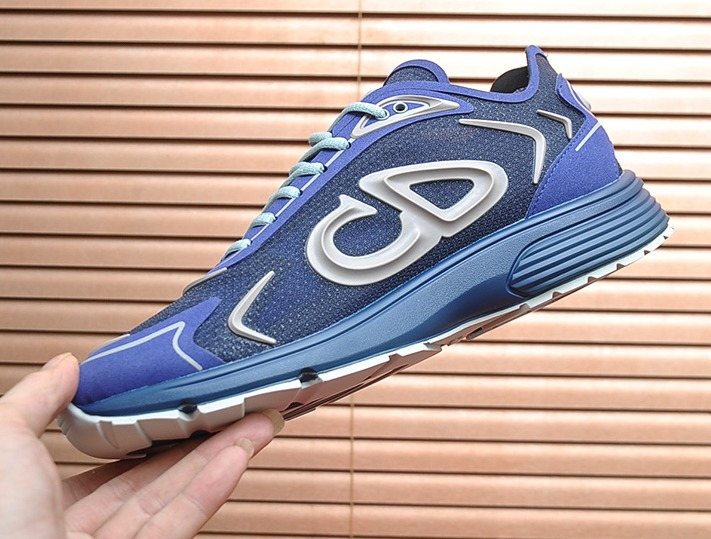 Dior Paneled Lace-Up Sneakers — front