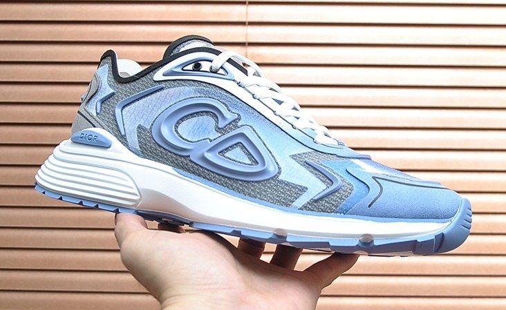 Dior Paneled Lace-Up Sneakers — front