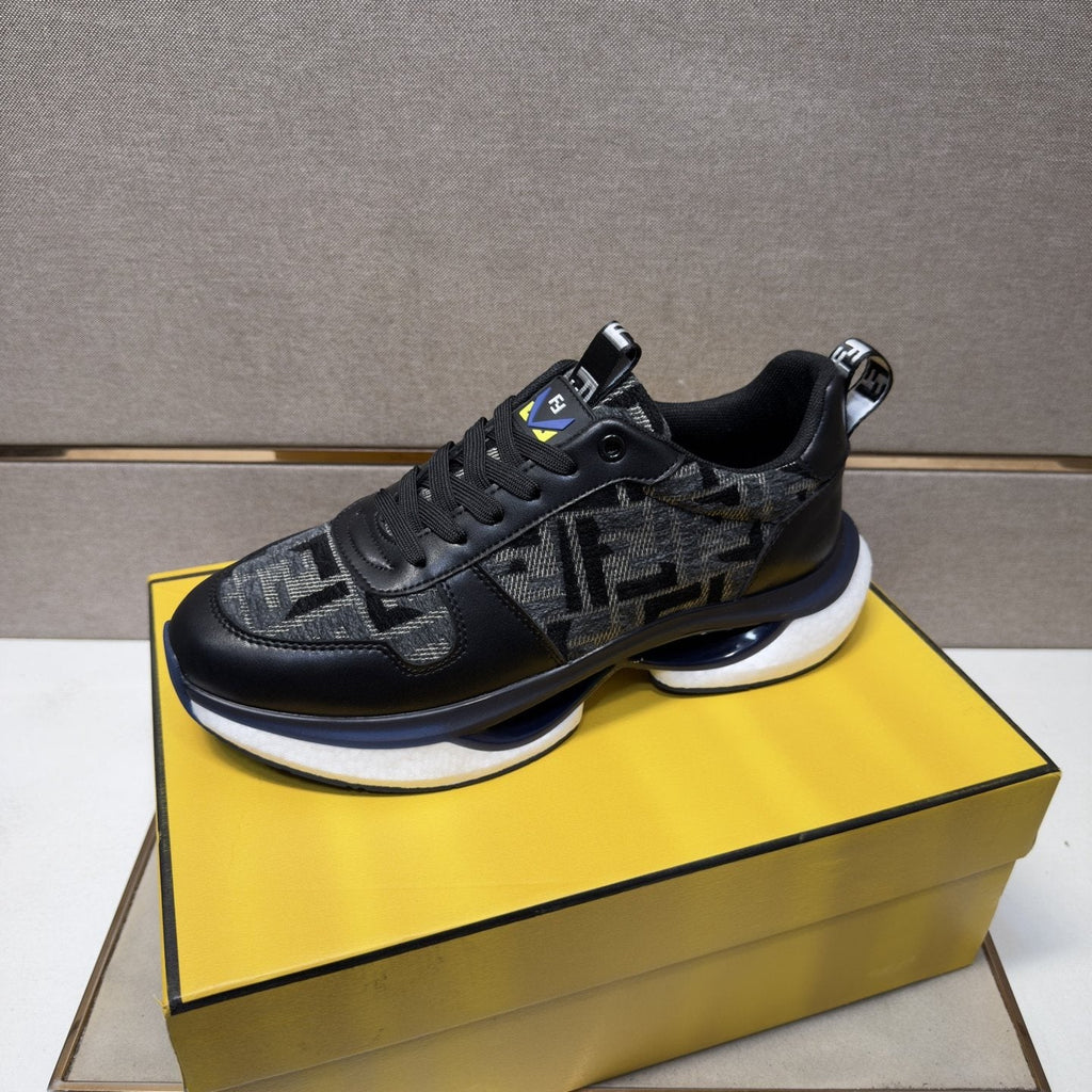 Fendi Men's Patterned Panel Sneakers — front