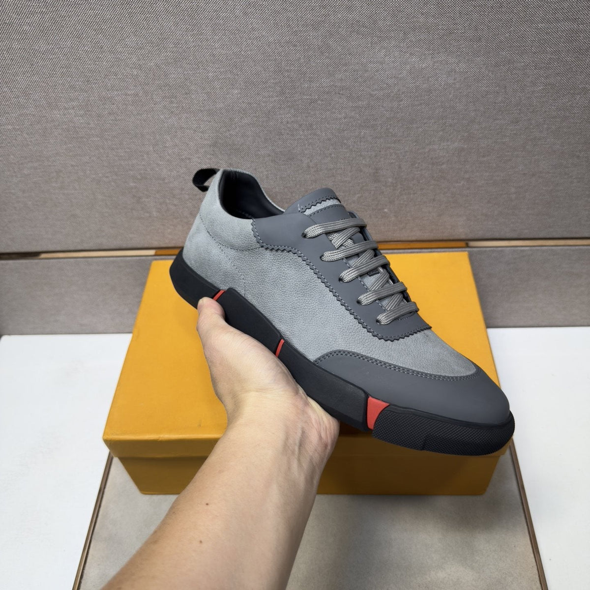 Louis Vuitton Men's Paneled Low-Top Sneakers — model