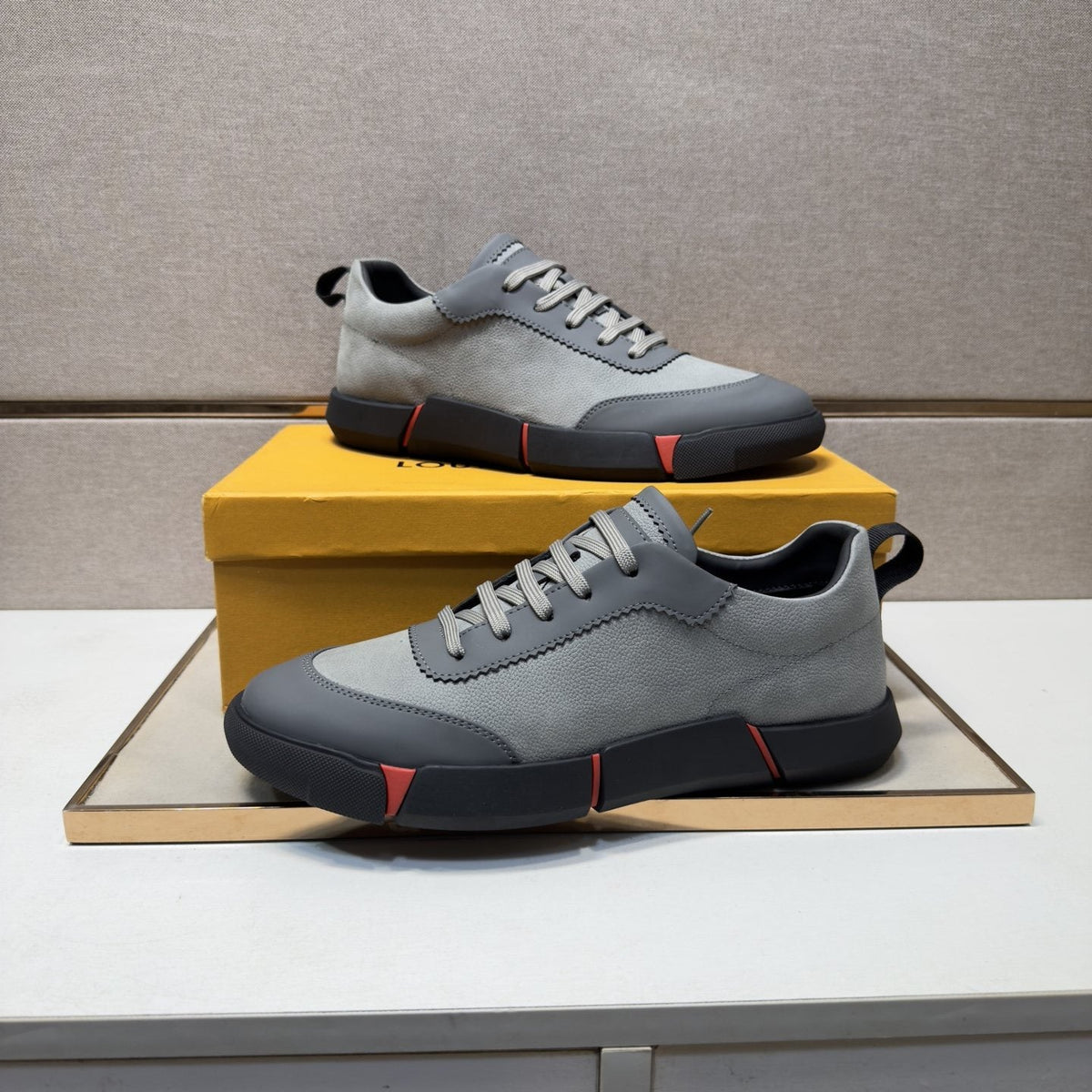 Louis Vuitton Men's Paneled Low-Top Sneakers — side