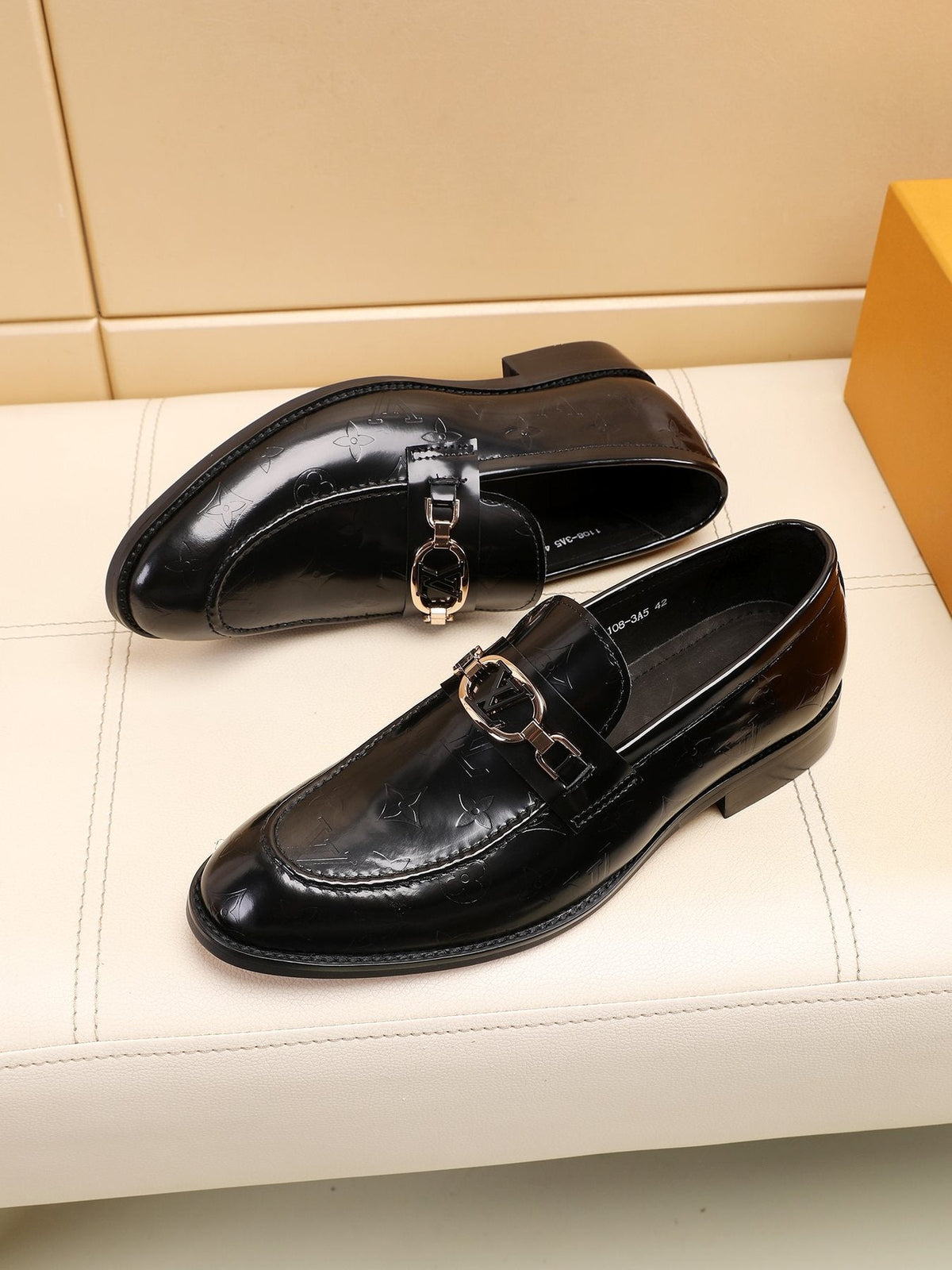 Louis Vuitton Embossed Bit Loafers — detail