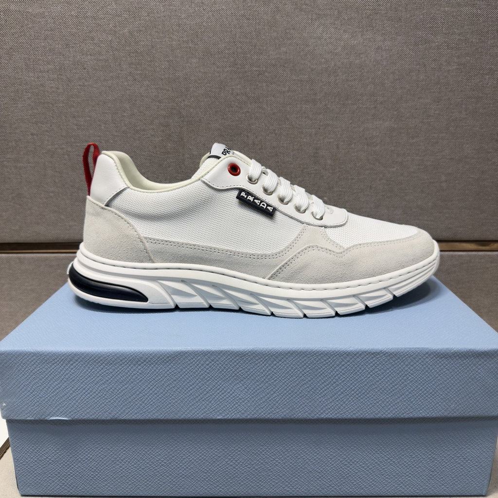 Prada Men's Paneled Low-Top Sneakers — side