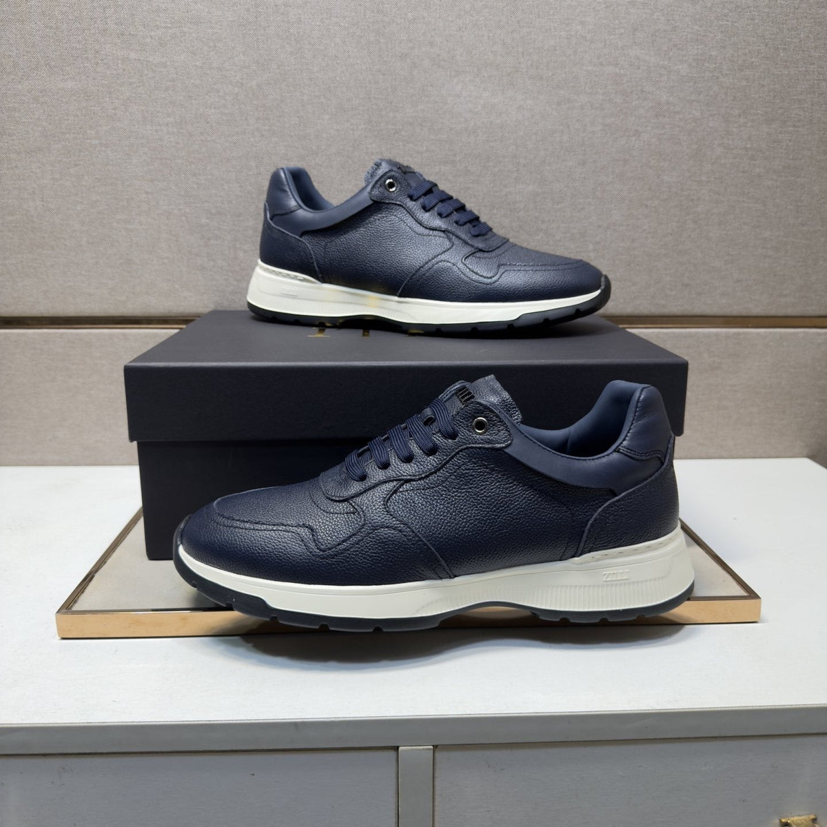 ZILLI Panel-Detail Lace-Up Sneakers — side