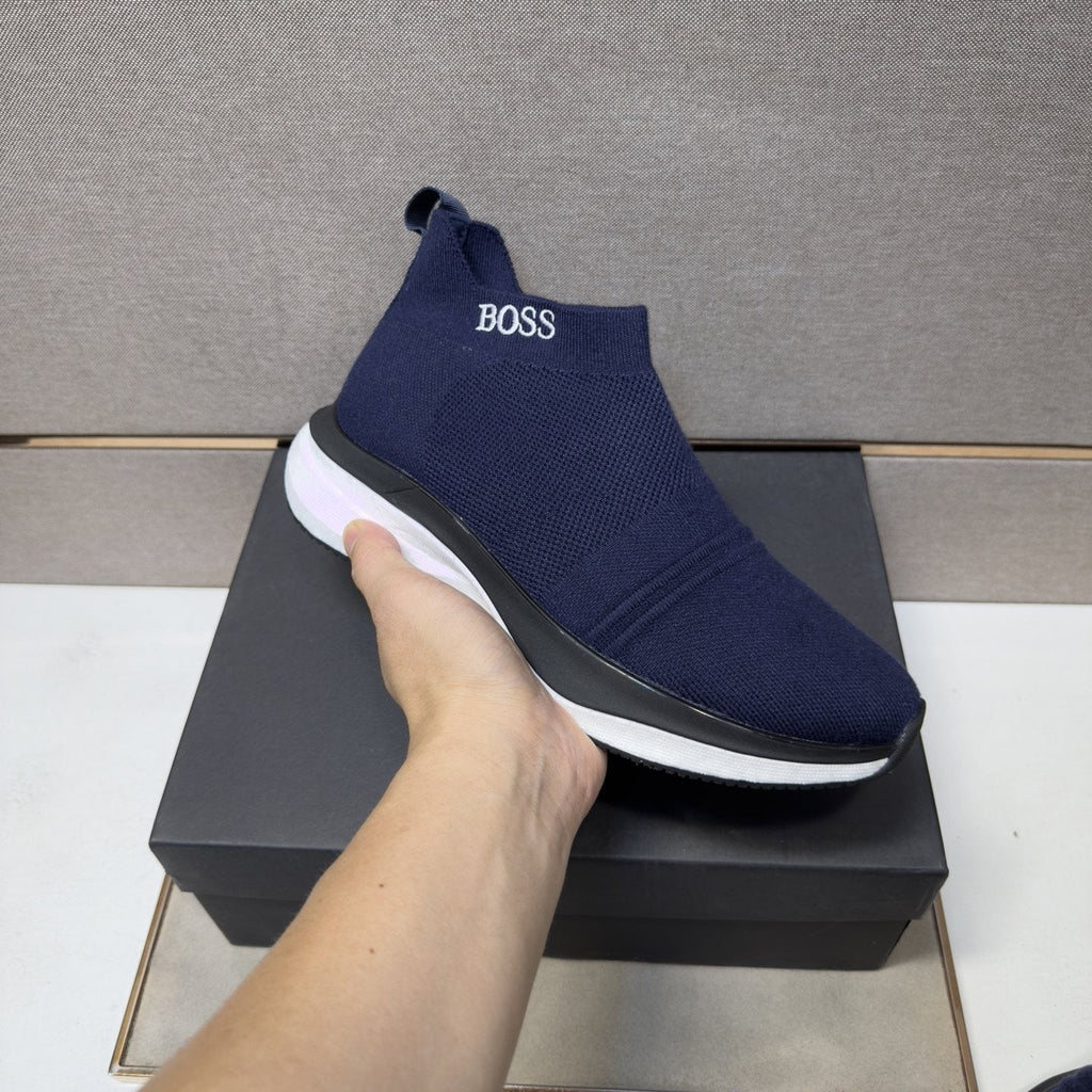 BOSS Textured Slip-On Sneakers — model