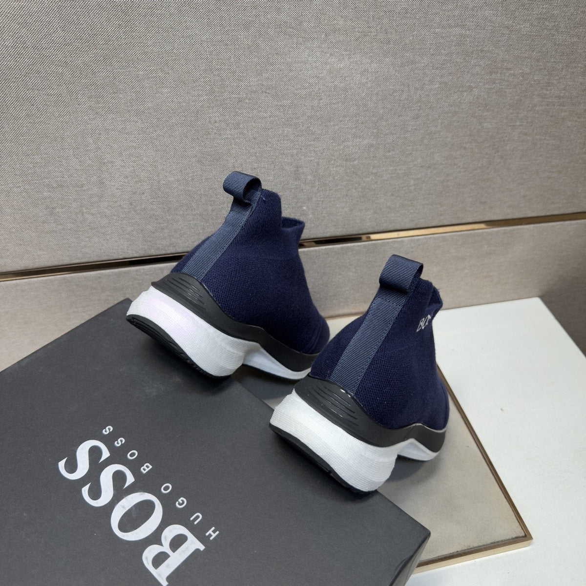 BOSS Textured Slip-On Sneakers — back