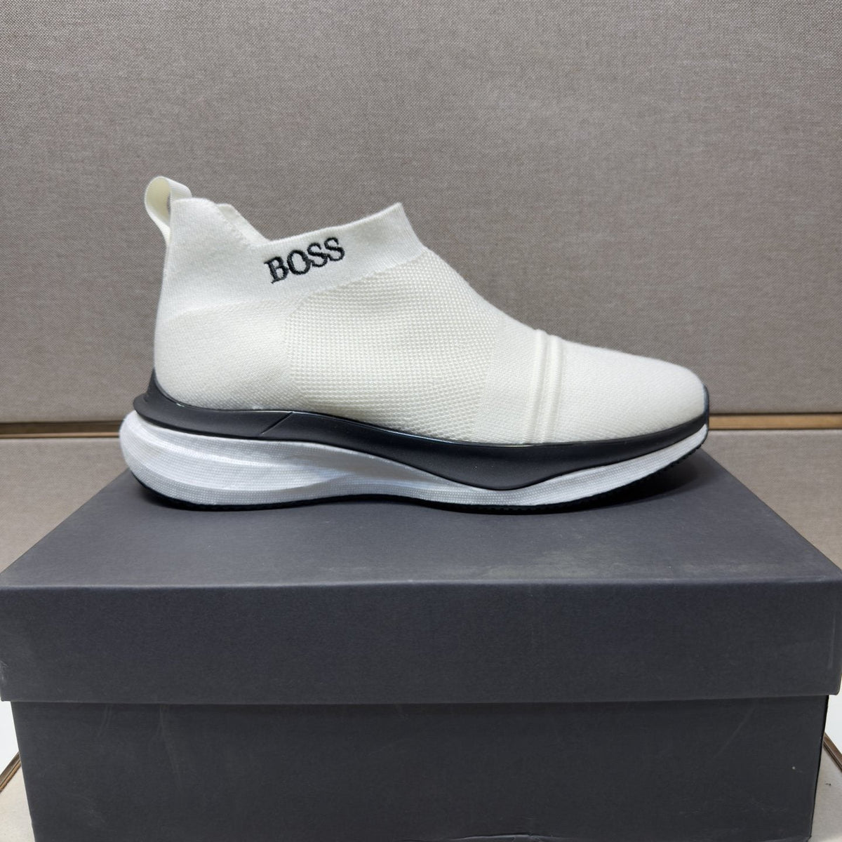 BOSS Textured Slip-On Sneakers — side