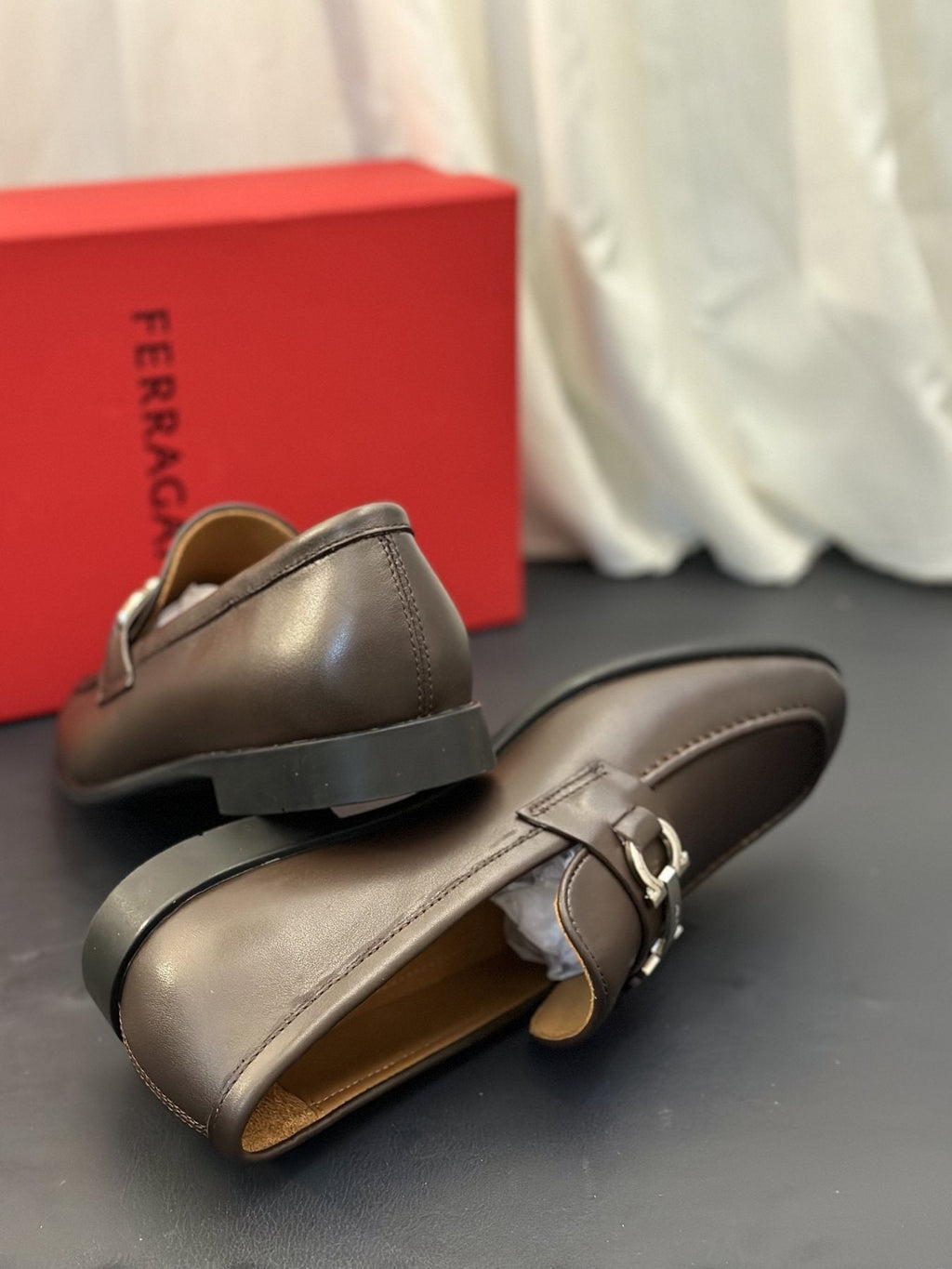 Ferragamo Metal-Bit Loafers — side
