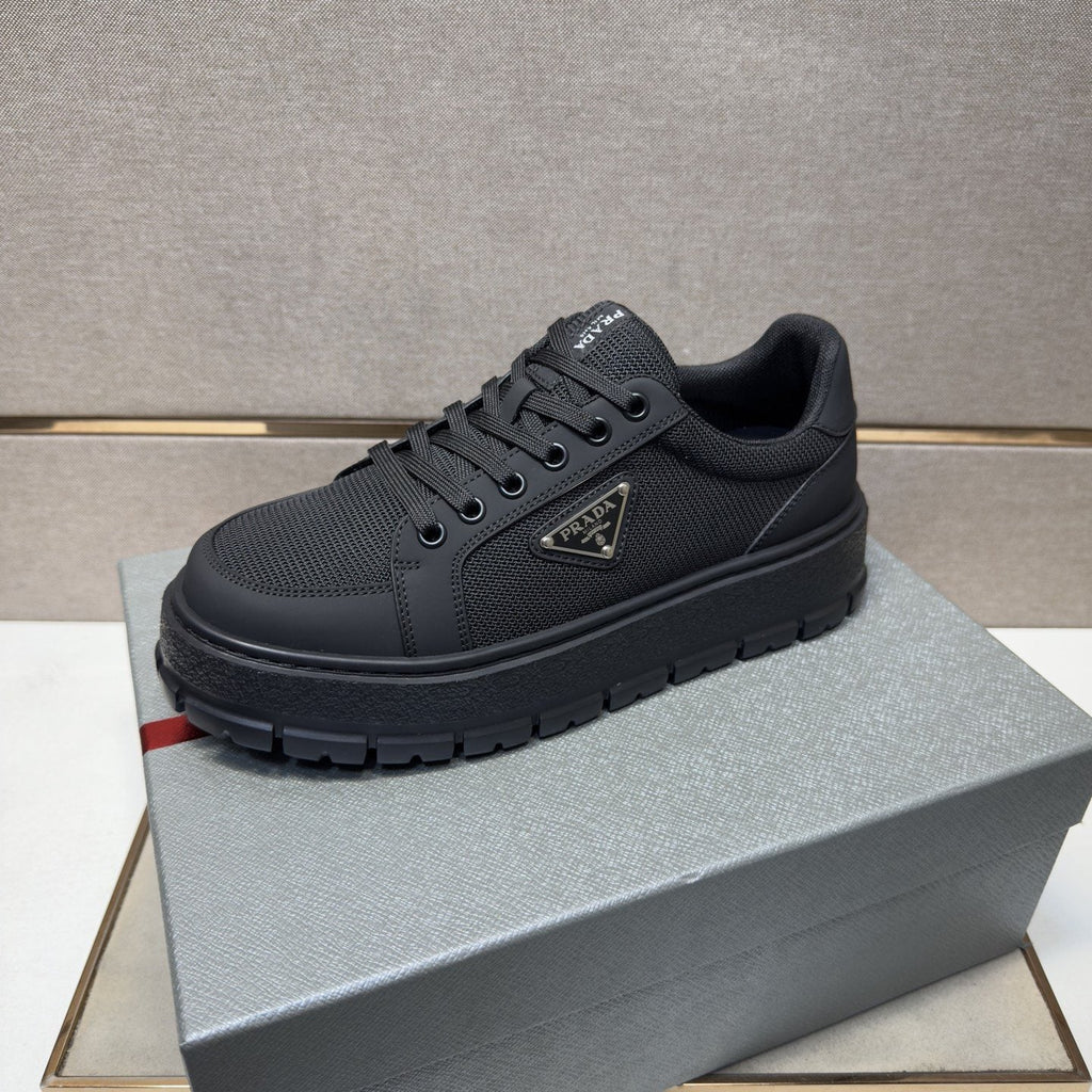 Prada Men's Paneled Low-Top Sneakers — front