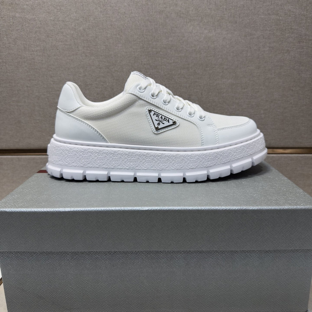 Prada Men's Paneled Low-Top Sneakers — side