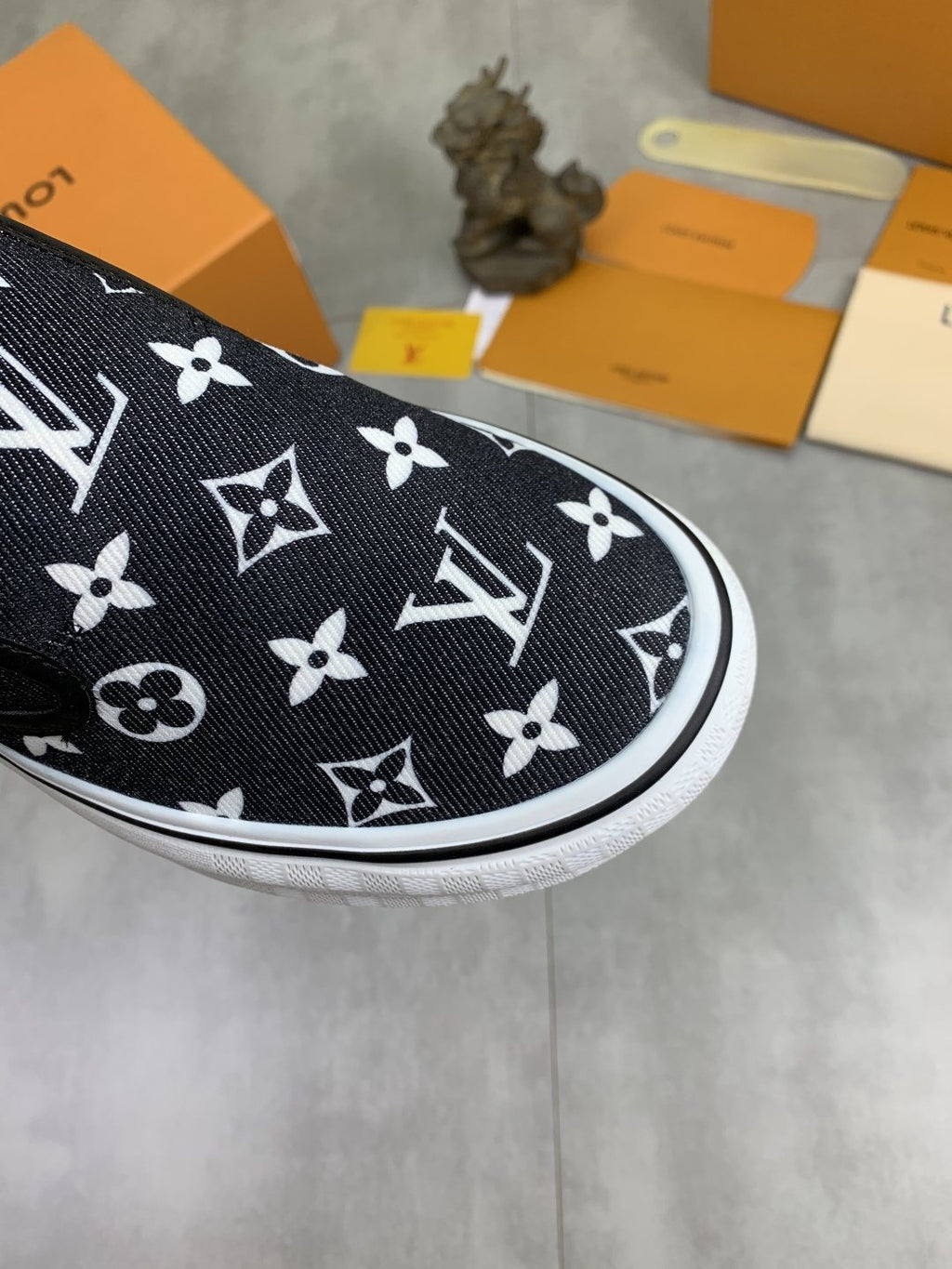 Louis Vuitton Monogram Slip-On Sneakers — detail