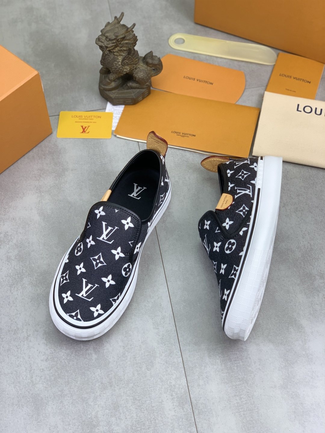 Louis Vuitton Monogram Slip-On Sneakers — front