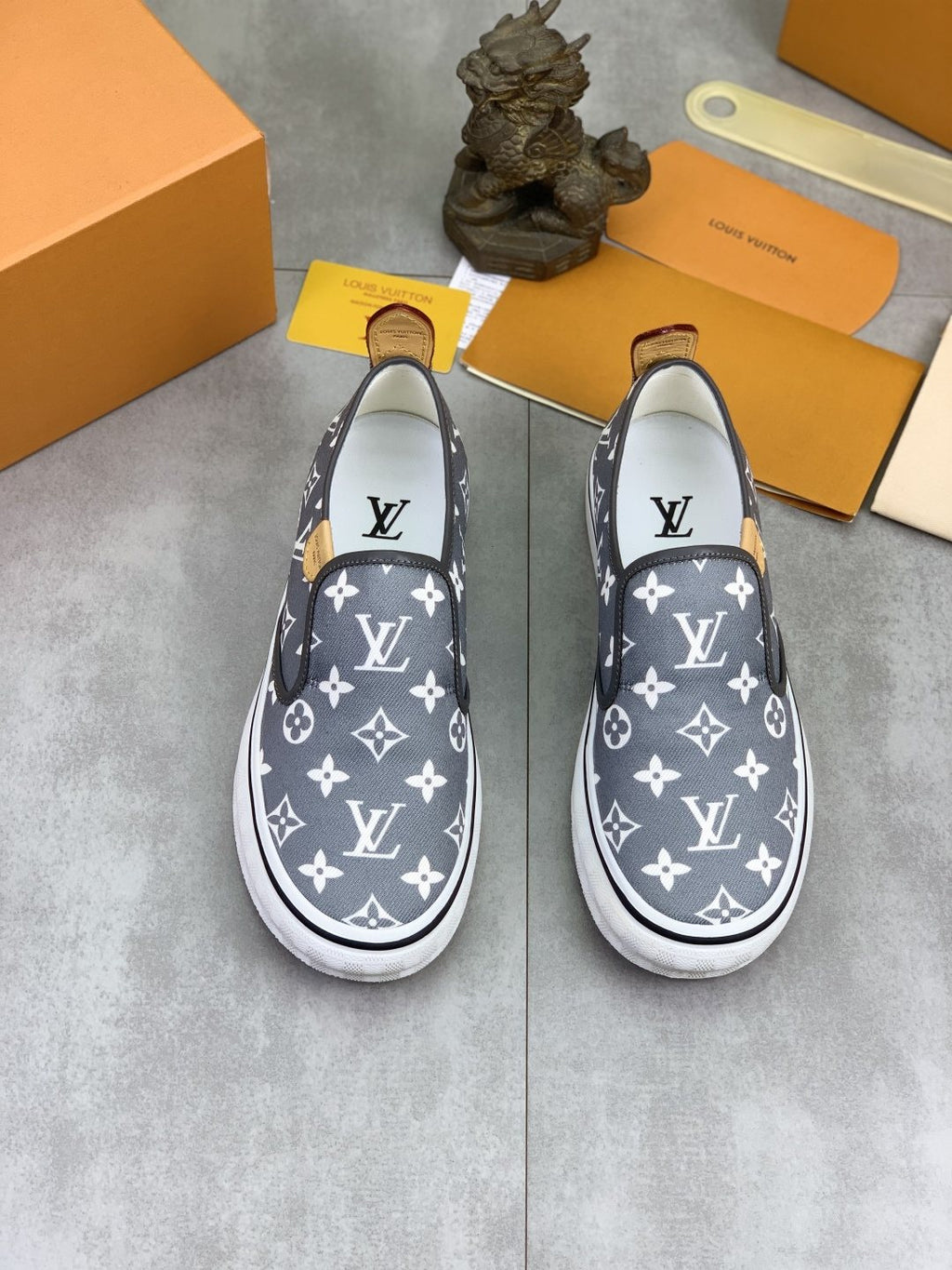 Louis Vuitton Monogram Slip-On Sneakers — front