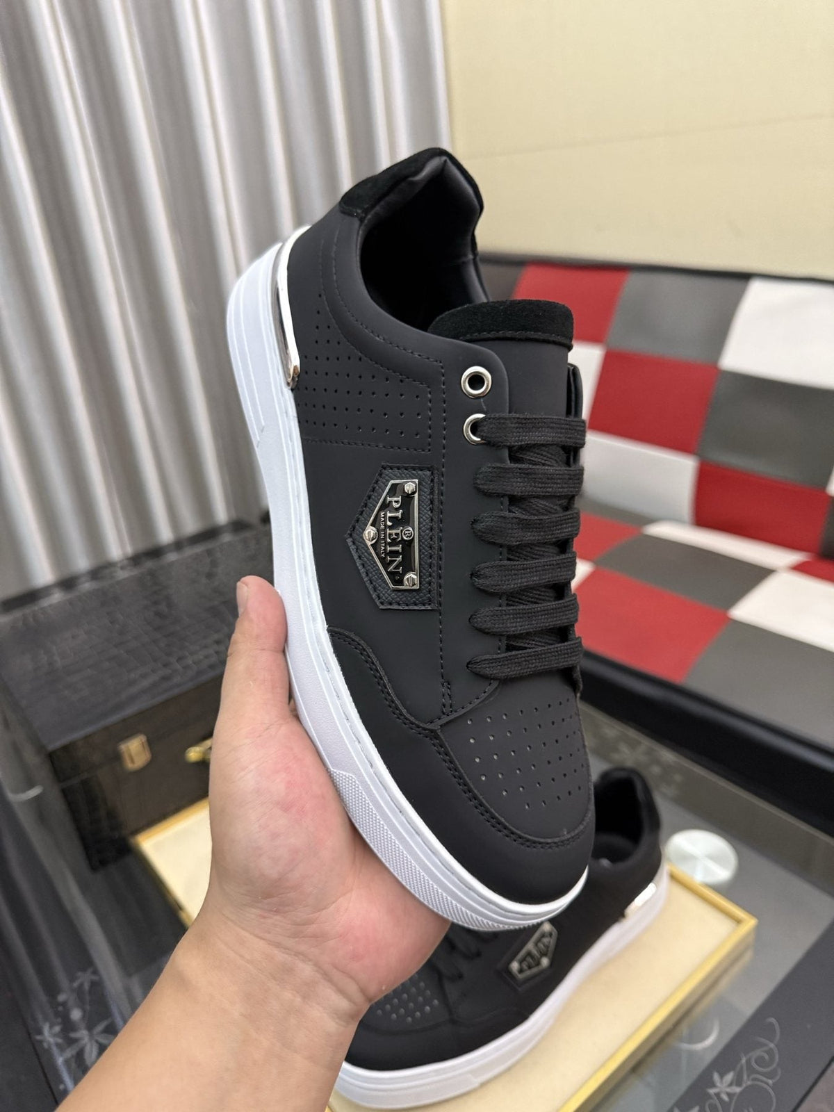 Philipp Plein Low-Top Sneakers with Side Badge — model