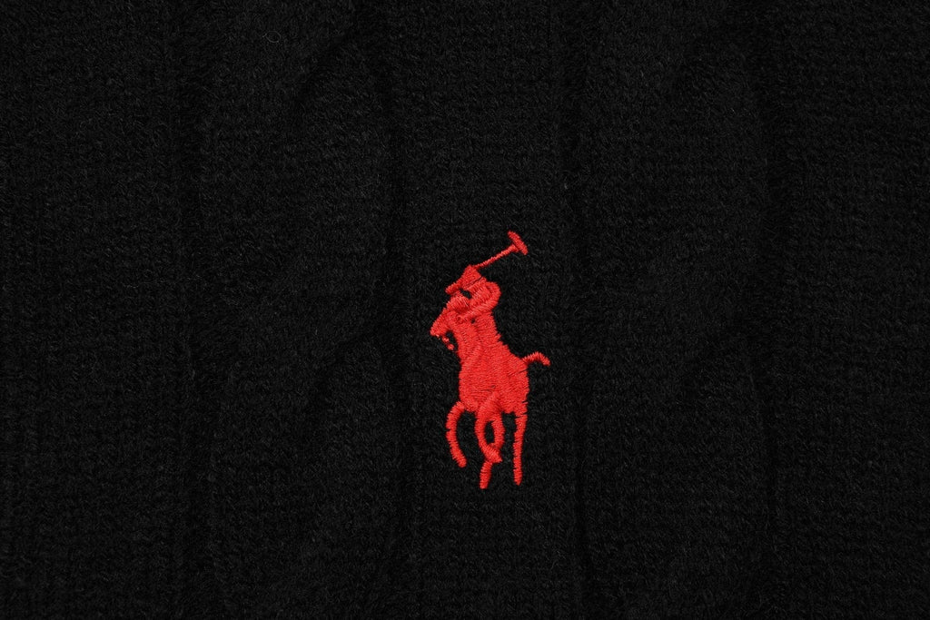 Test2-Ralph Lauren Cable-Knit Quarter-Zip Sweater — detail