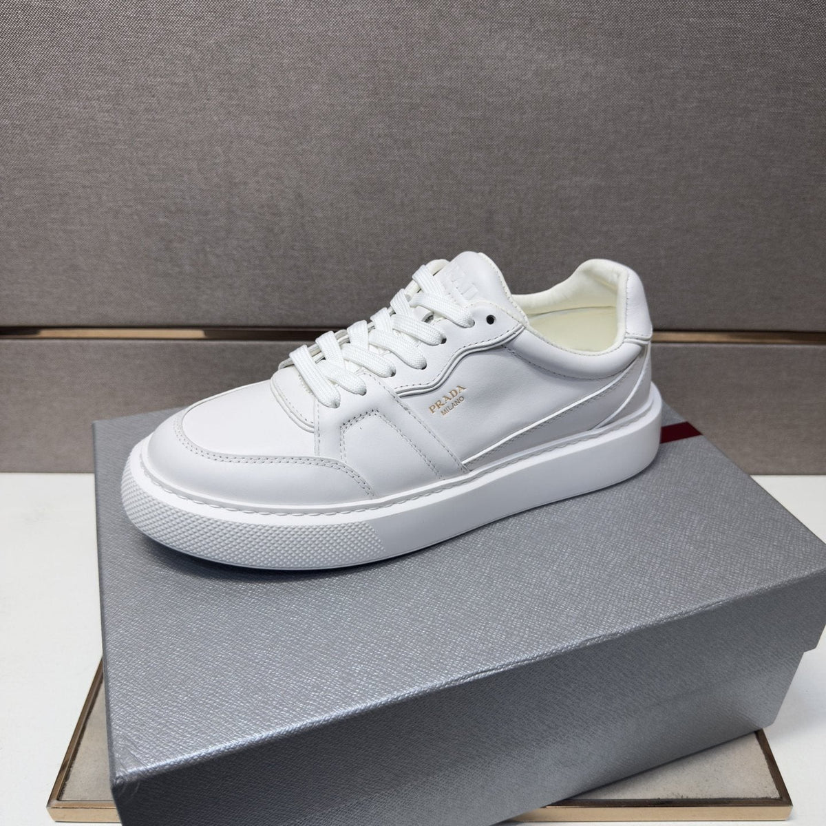 Prada Men's Paneled Low-Top Sneakers — side