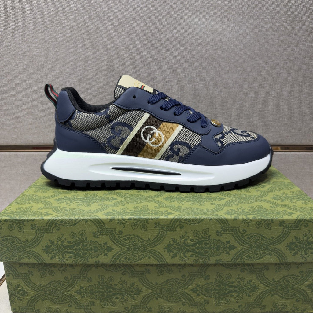 Gucci Patterned Low-Top Sneakers — side