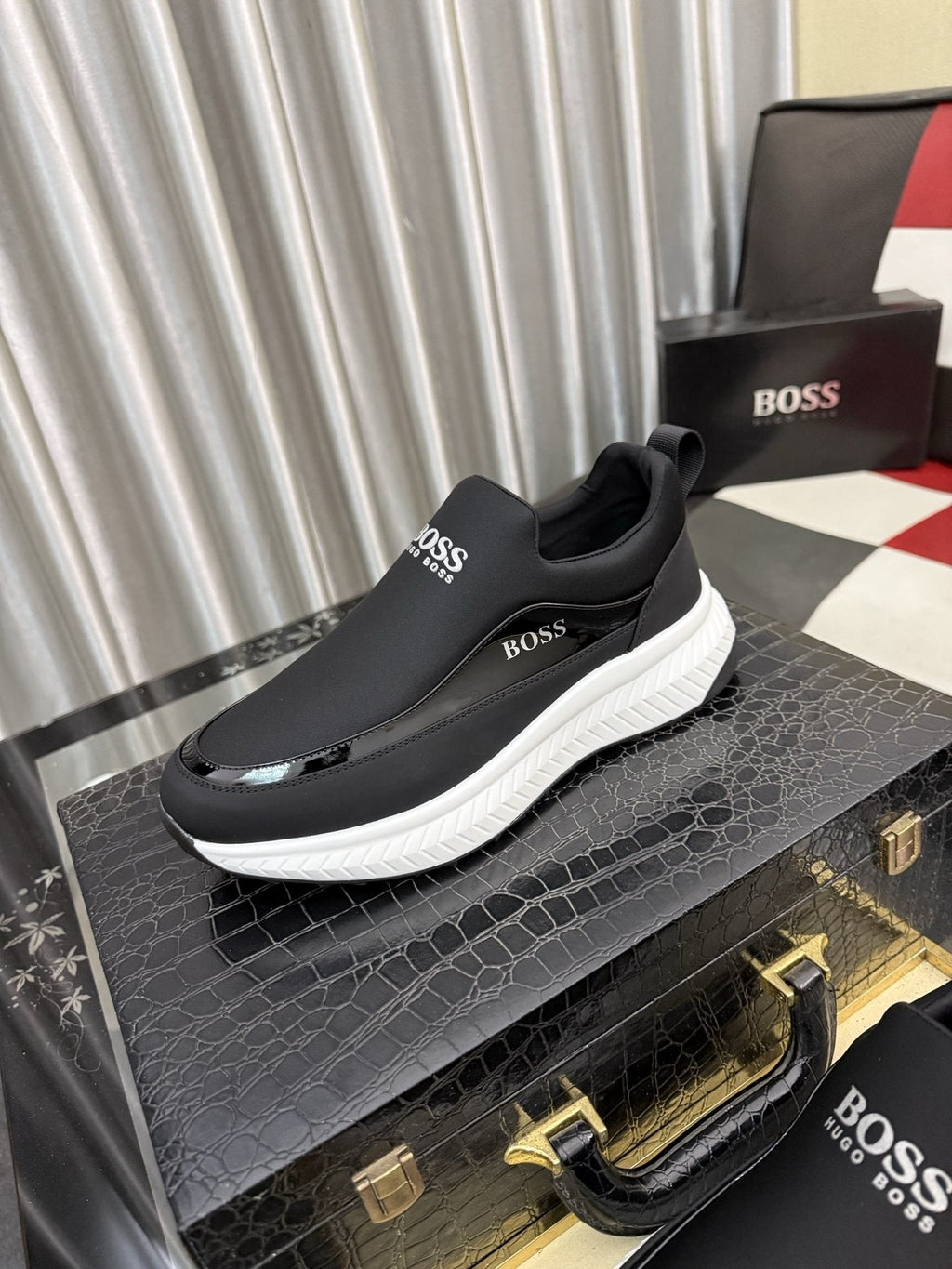 Hugo Boss Thick-Sole Slip-On Sneakers — front