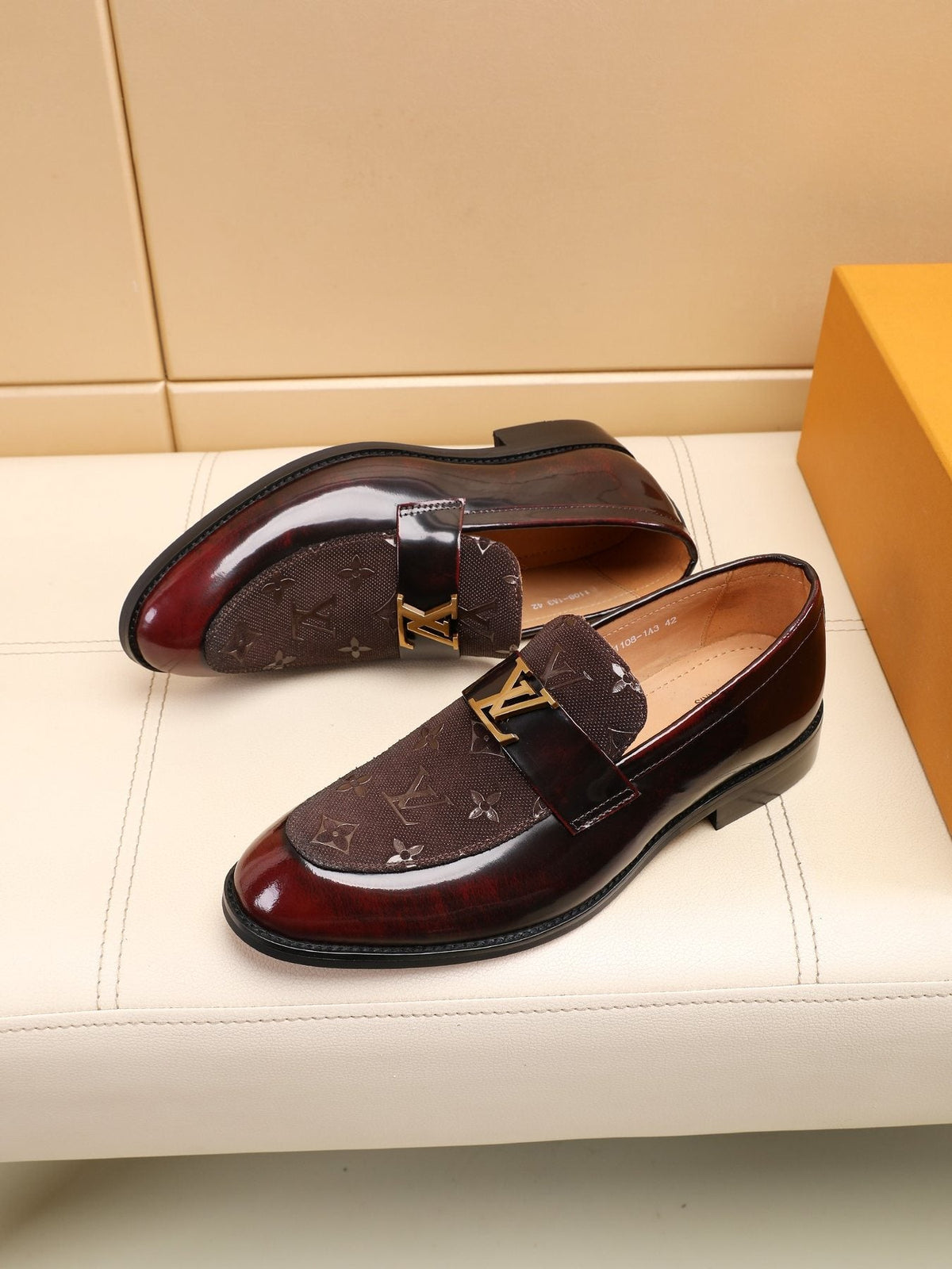 Louis Vuitton Patterned Vamp Loafers — front