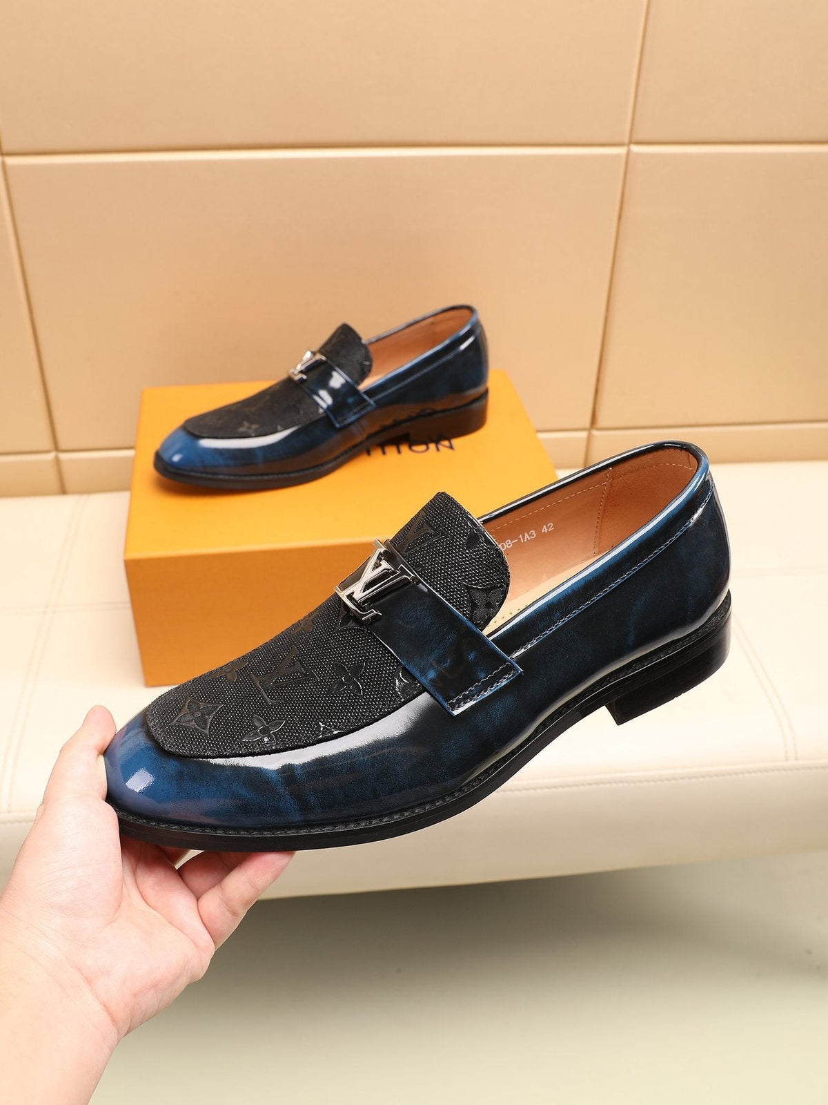 Louis Vuitton Patterned Vamp Loafers — side