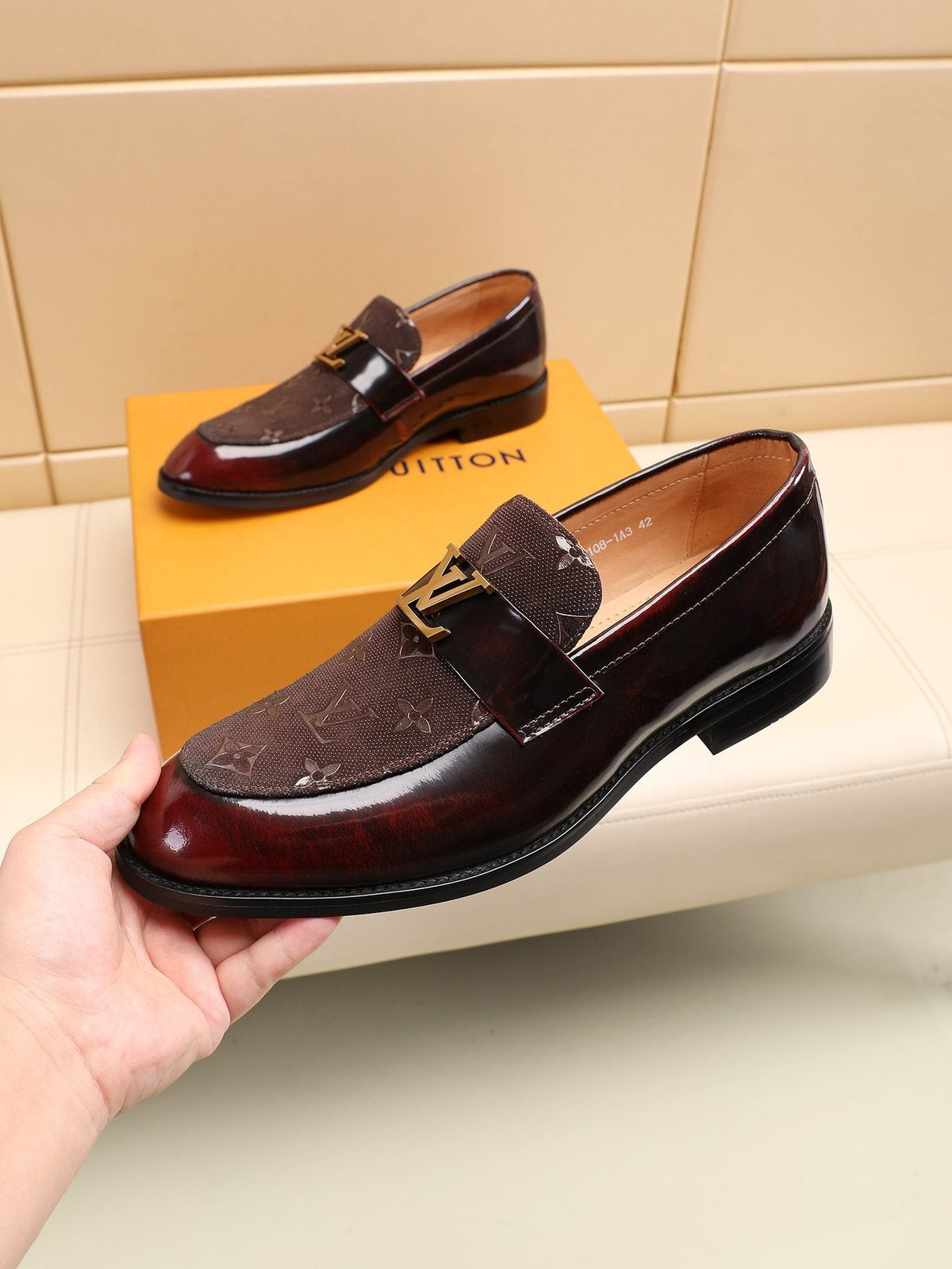 Louis Vuitton Patterned Vamp Loafers — side