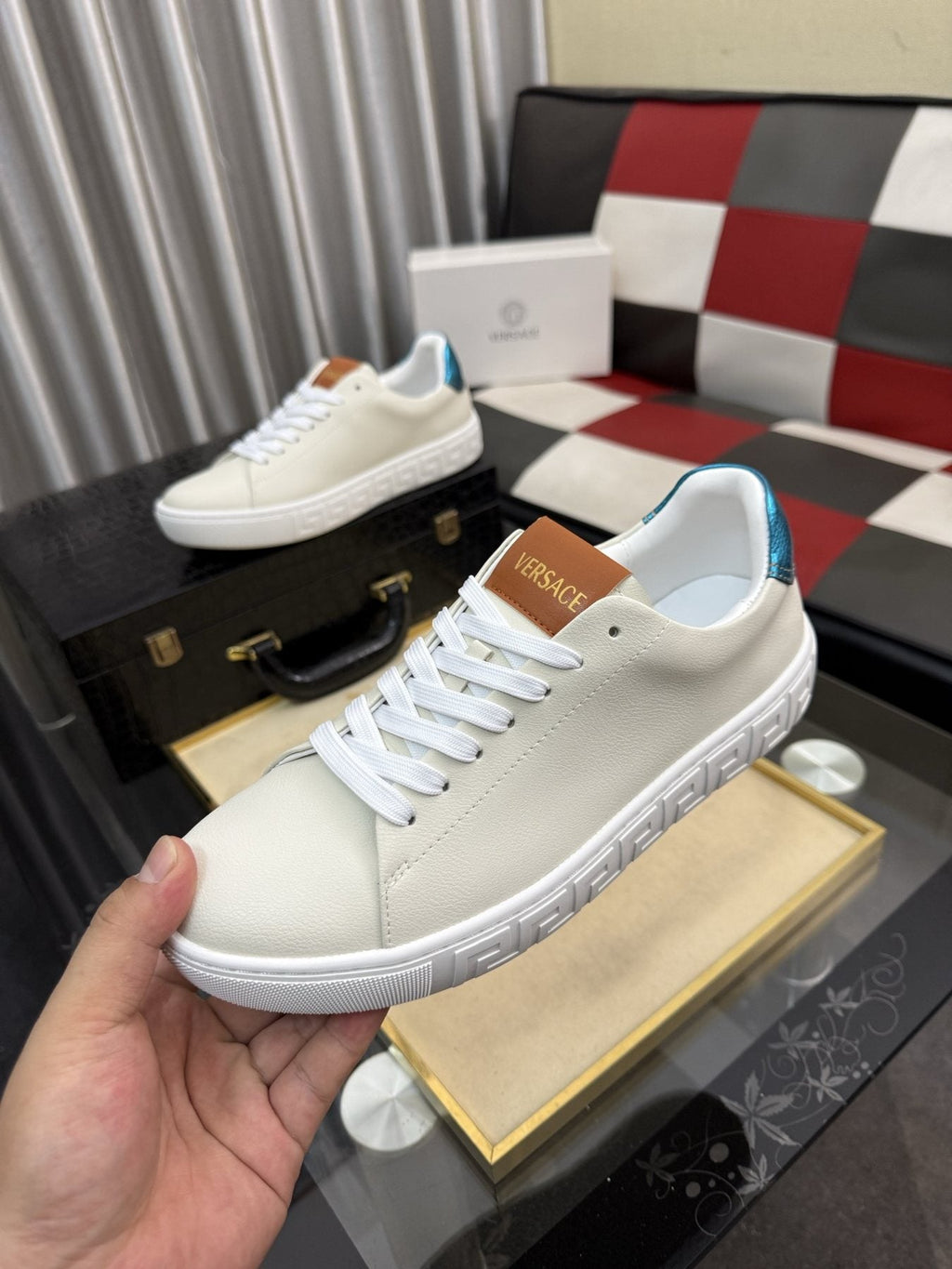 Versace Low-Top Lace-Up Sneakers — model