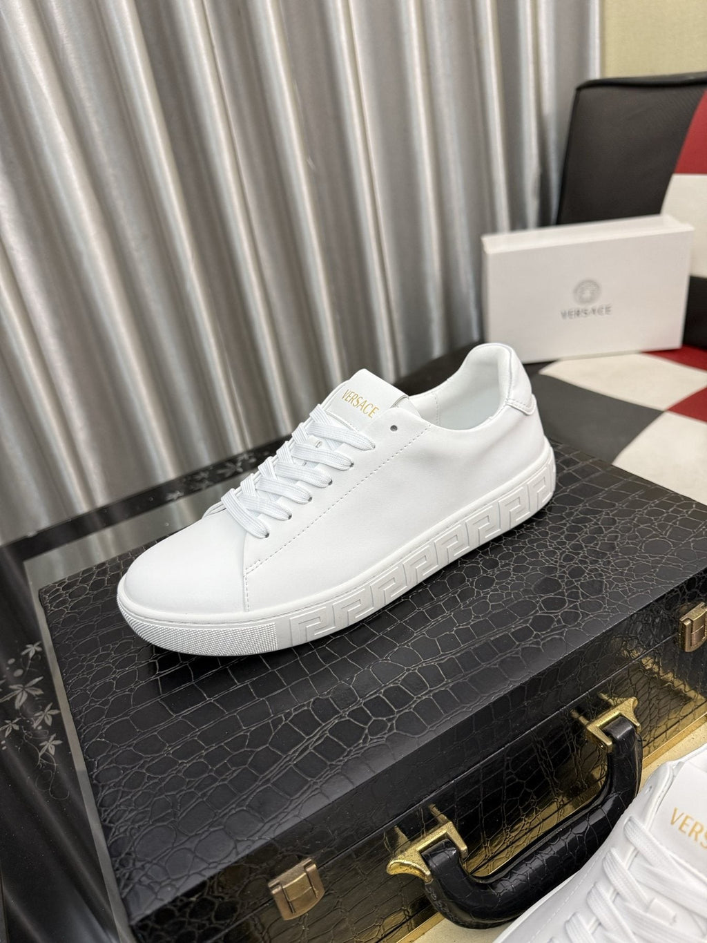 Versace Low-Top Lace-Up Sneakers — front