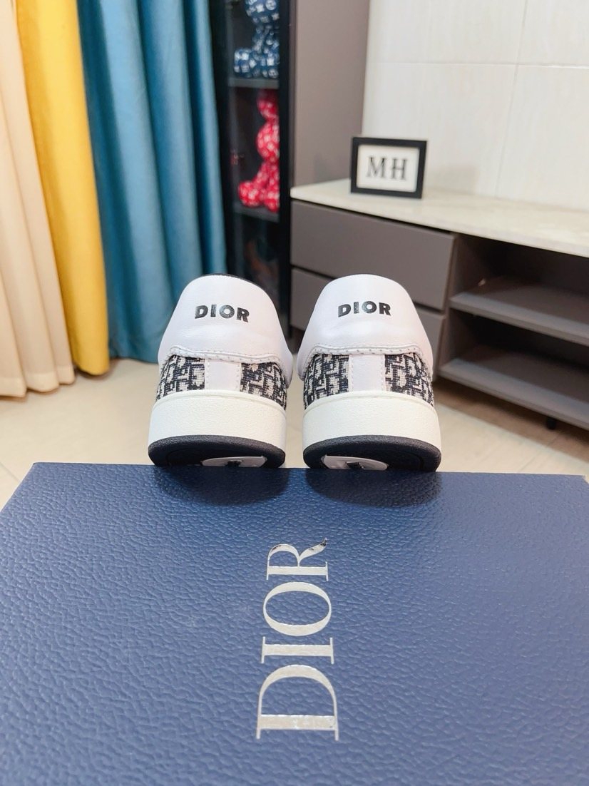 Dior Men's Patterned Panel Low-Top Sneakers — back