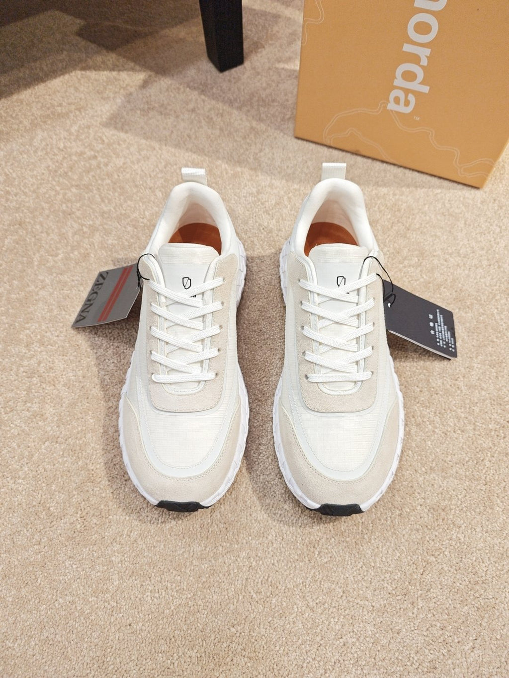 ZEGNA Paneled Low-Top Sneakers — front